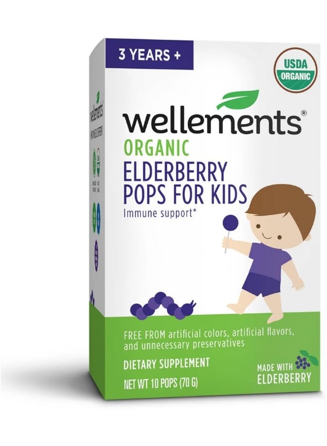 Wellements Organic Elderberry Pops for Children - Image 1